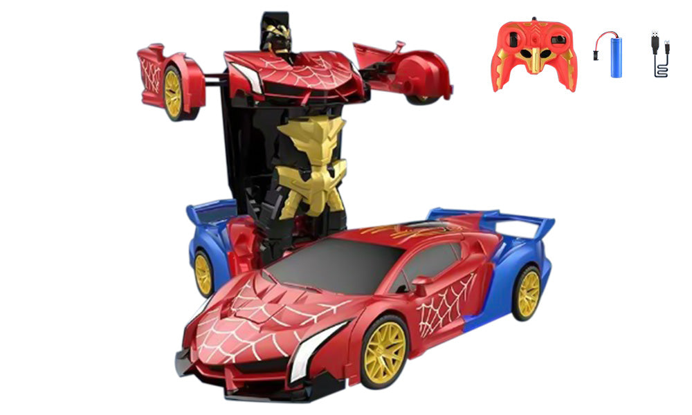 Remote Control Spider Transform Car for Kids with One-Button Transformation