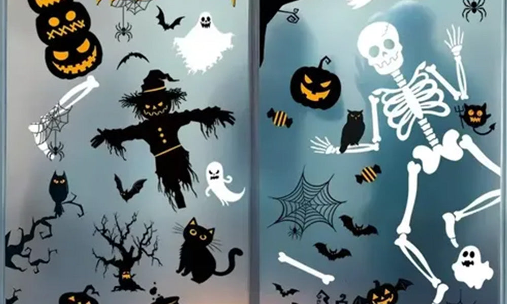 Halloween Static Cling Wall Window Decoration Sticker Set