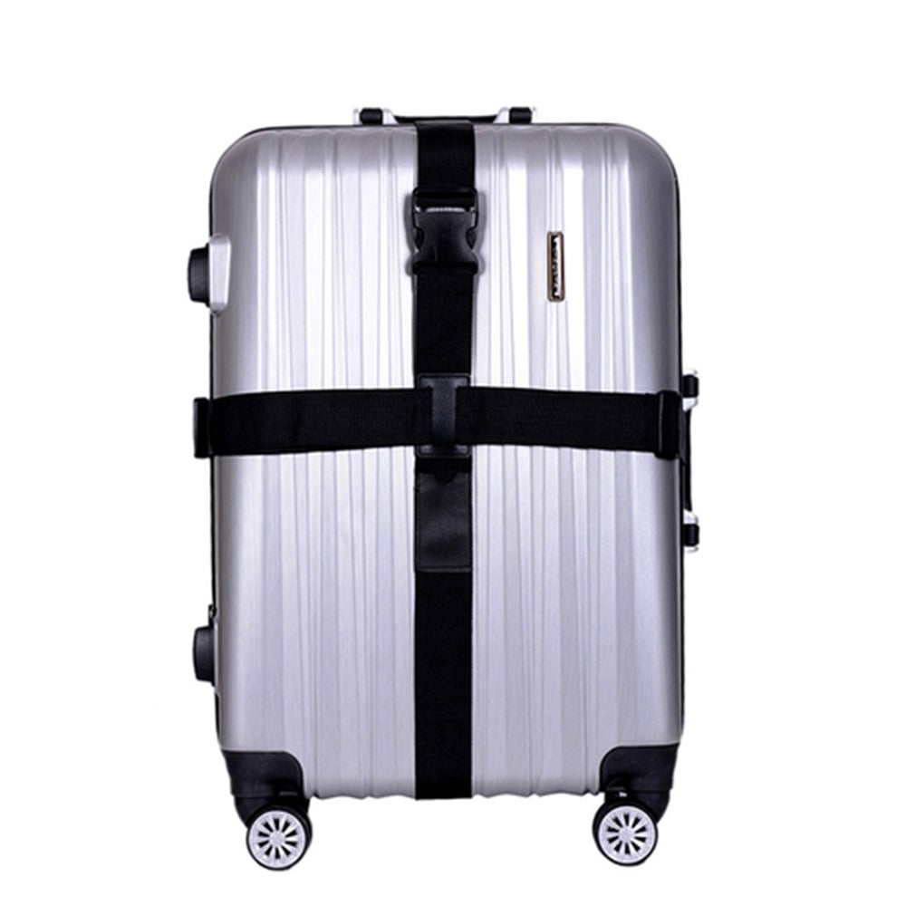 2Pcs Cross Luggage Strap Suitcase Strap Adjustable Suitcase Belt - Blue+Black