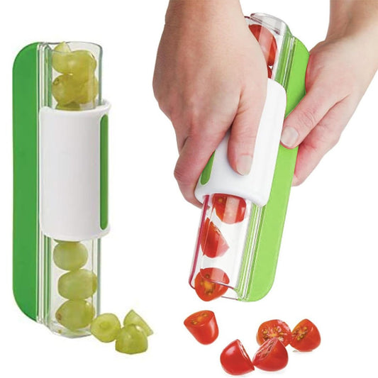 Tomato Slicer Multipurpose Small Fruit Slicer Grapes Cutter - Green