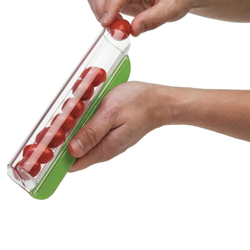 Tomato Slicer Multipurpose Small Fruit Slicer Grapes Cutter - Green