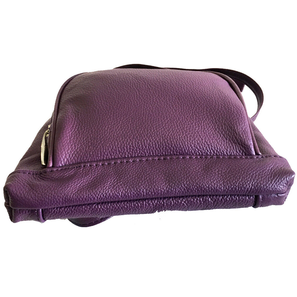 Women Genuine Leather Crossbody Bag Purple