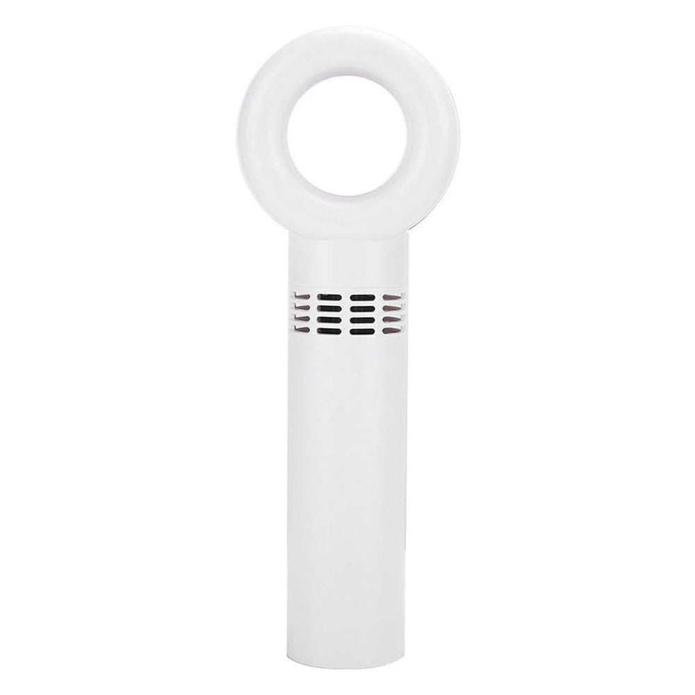 Portable Handheld Fan USB Rechargeable Bladeless Fan - White
