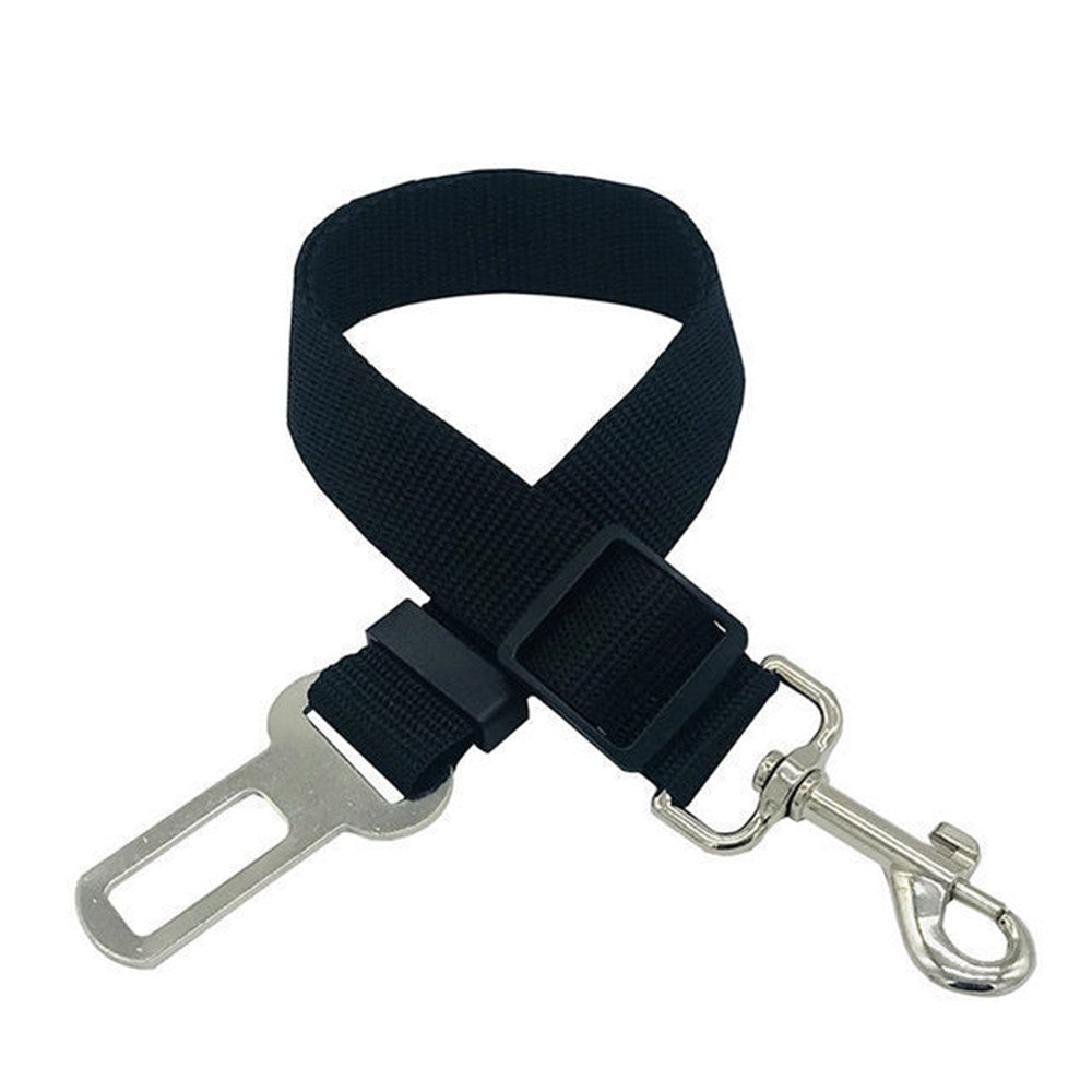 2Pcs Dog Seat Belt Adjustable Car Pet Safety Belt - Black