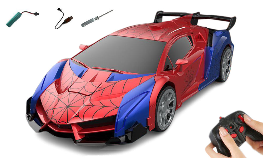 Remote Control Spider Transform Car for Kids with One-Button Transformation