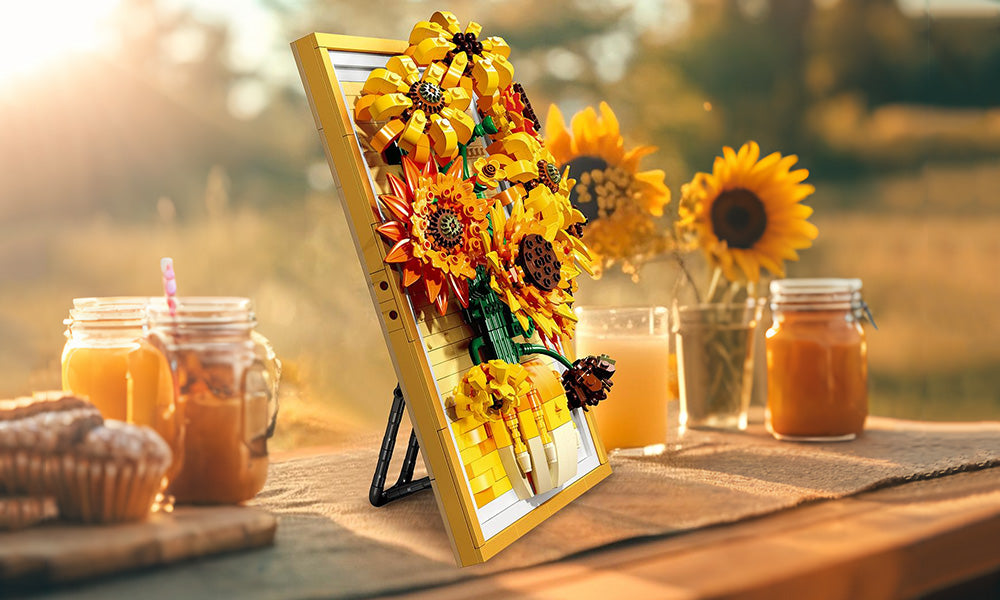 Flower Series DIY Building Blocks Puzzle for Home Office Decoration