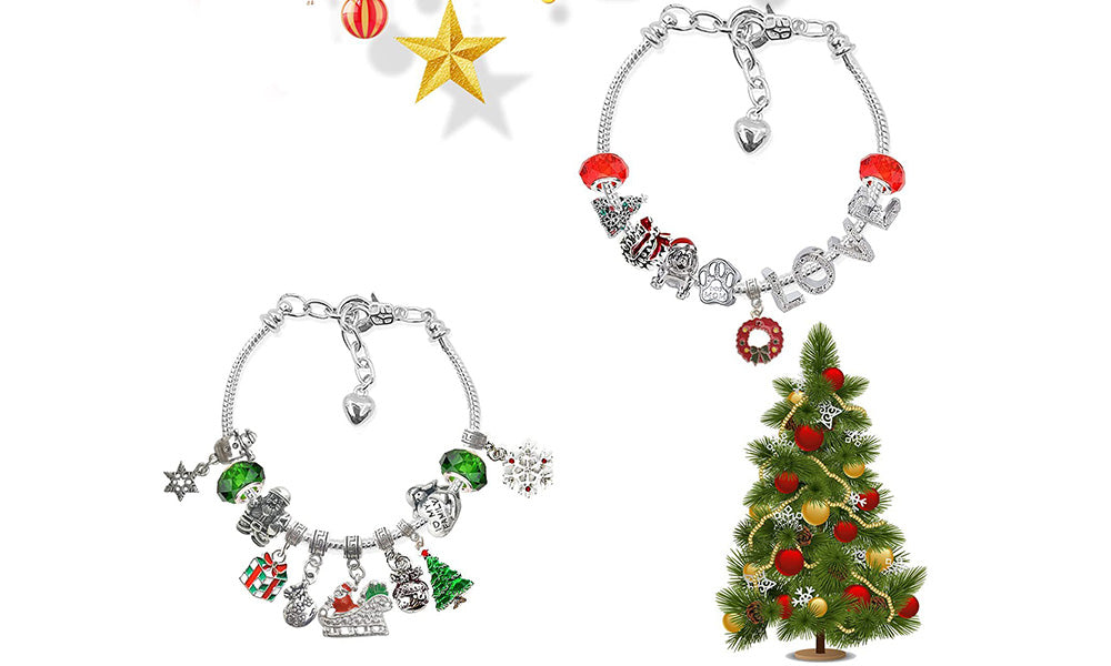 24 Day Christmas Countdown Calendar DIY Bracelet Making Kit with Surprise Accessories