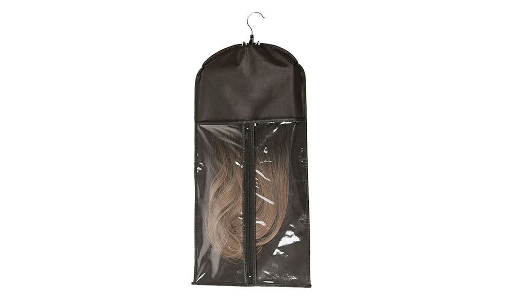 2 PCS Nonwoven Wig Storage Bags with Transparent Windows and Hanger