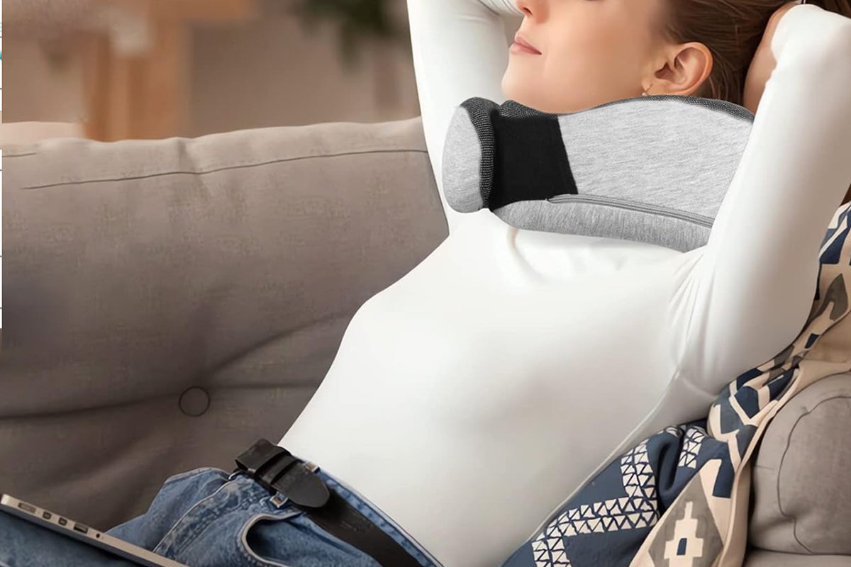 Travel Pillow Set Memory Foam Neck Pillow with Earplugs and Eye Mask