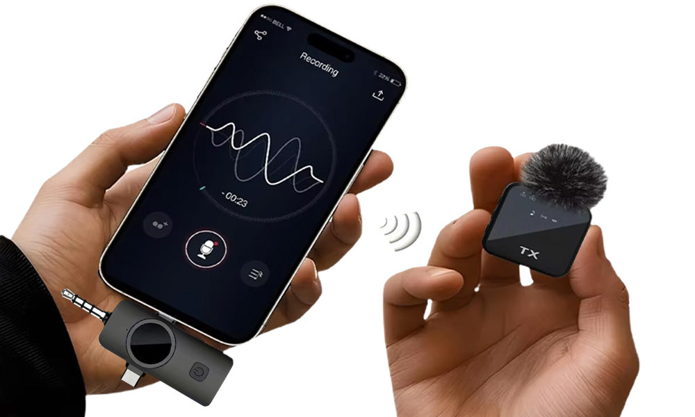 Wireless Clip-On Lapel Microphone for Type-C 3.5mm Interface Devices