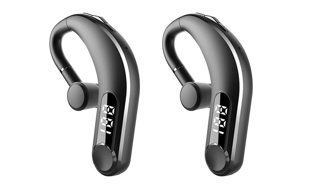 1/2PCS Bluetooth Ear Hook Headset with LED Display Long Battery Life for Calls