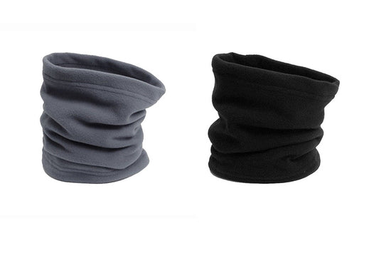 2 X Unisex Multifunctional Neck Warmers Black and Grey
