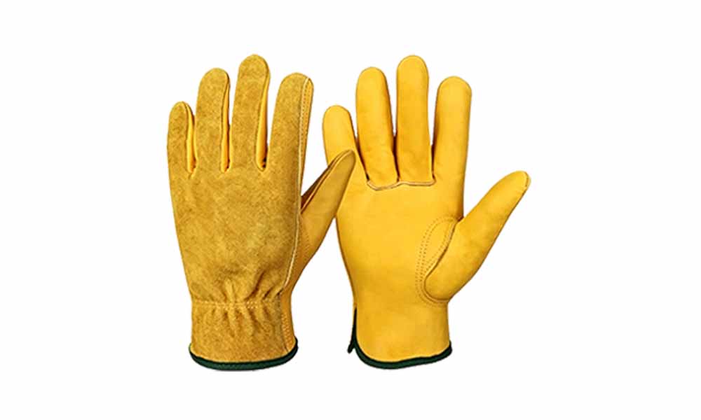 Cowhide Palm Wear Resistant Gardening Work Gloves