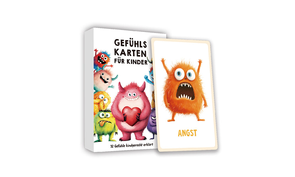 32Pcs Cute Monster Emotions Cards for Kids Social Skills Development