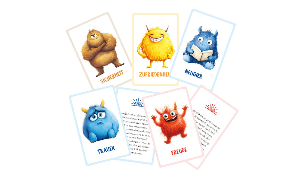 32Pcs Cute Monster Emotions Cards for Kids Social Skills Development