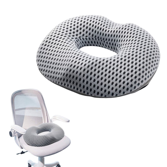 Donut Seat Cushion Thick Memory Foam Cushion for Women White