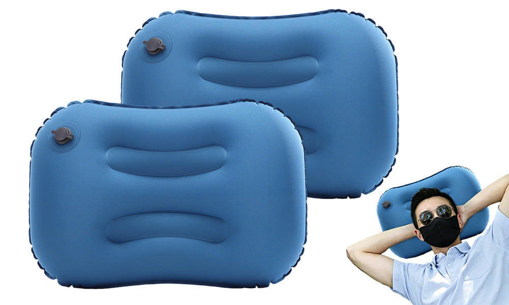 2Pcs Inflatable Travel Pillows Neck Pillows