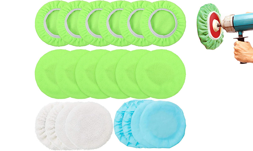 20 Piece Car Detailing Cleaning Polishing Pad and Fiber Cloth Set