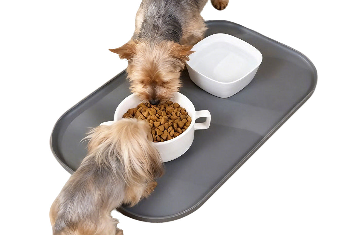 Silicone Pet Feeding Mat Raised Edge Anti-Spill Washable Non-Slip Placemat