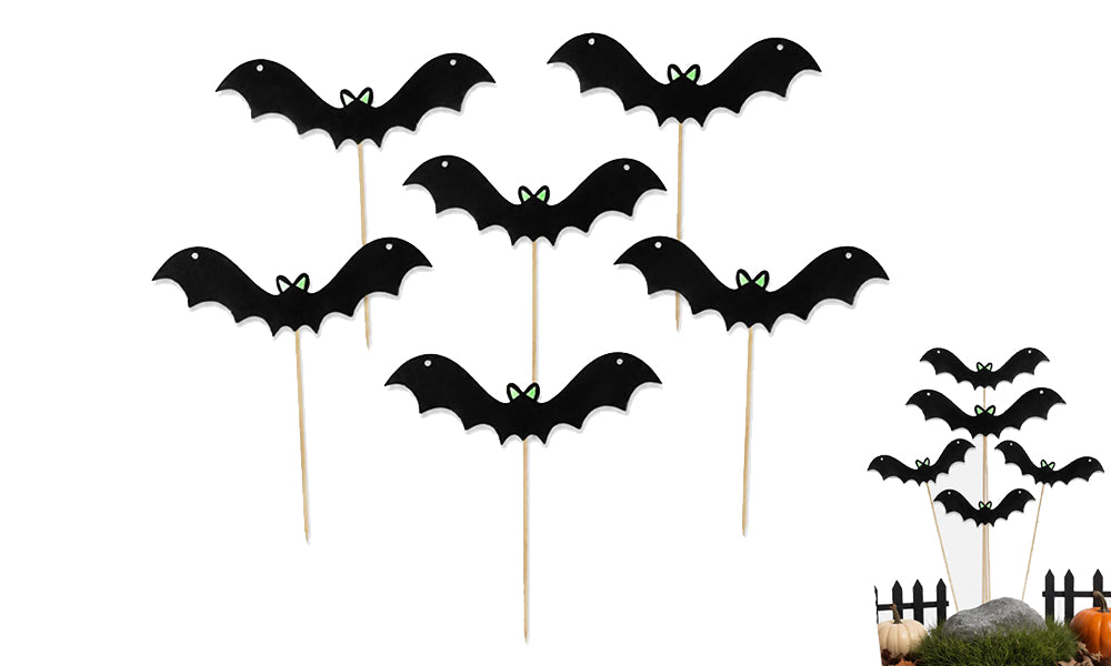 6/12 PCS Halloween Bat Garden Stakes