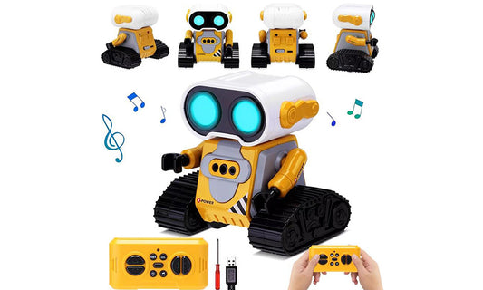 Remote Control Gesture Sensing Robot Toy with LED Light Effects