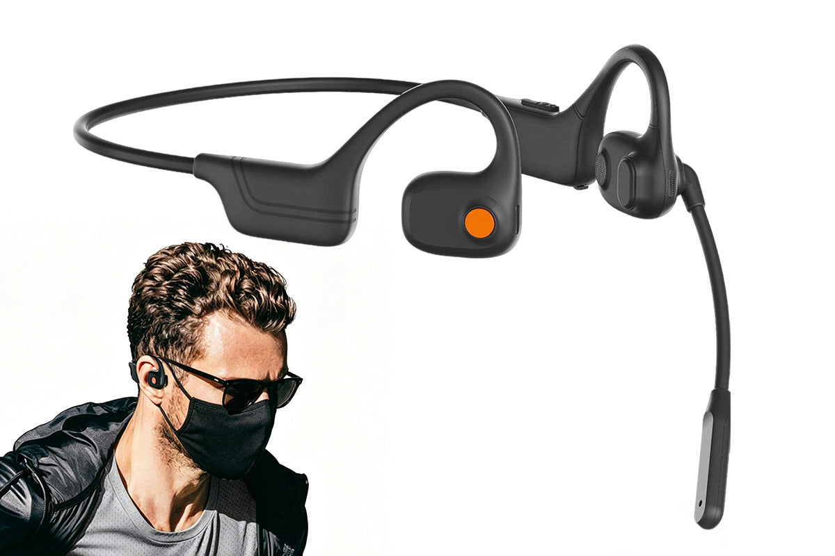 Open Ear Air Conduction Bluetooth Headphones with Noise Canceling Mic for Sports Office