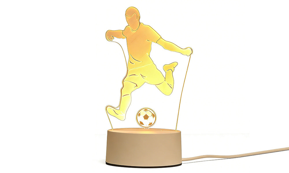 USB LED Sports Night Light Acrylic Table Lamp for Bedroom