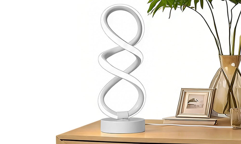 Modern LED Bedside Lamp Dimmable Table Light with USB