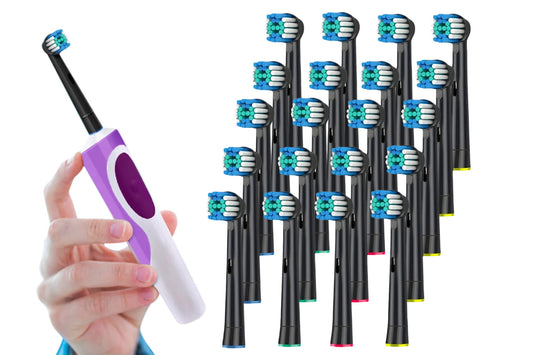 20PCS Replacement Heads Compatible With Oral B Soft Electric Toothbrush Heads Tags