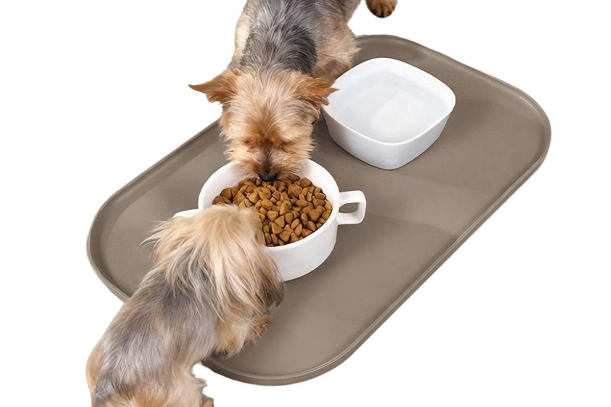 Silicone Pet Feeding Mat Raised Edge Anti-Spill Washable Non-Slip Placemat