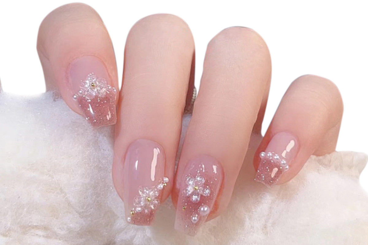 22Pcs Set Press-on nails Reusable Gel-on False Nail Tip Nail Art Tools