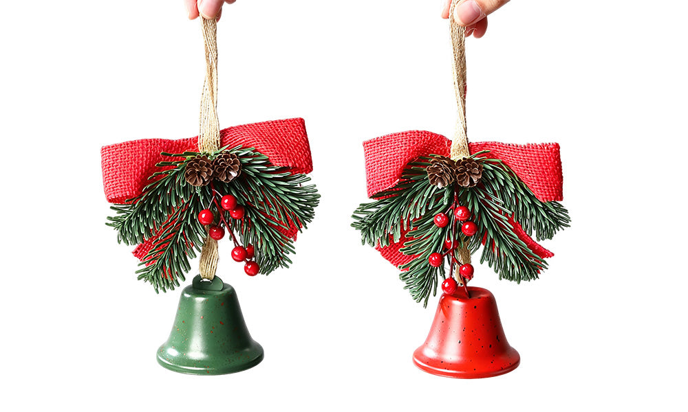 2/4 PCS Dimensional Christmas Tree Bell Hanging Ornaments