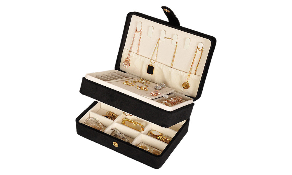 Jewelry Box Portable Storage Organizer for Rings Necklaces Earrings