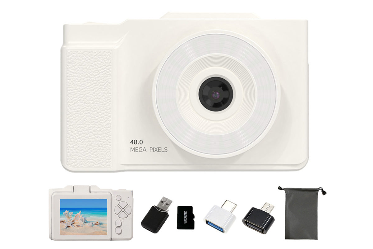 16X Zoom Digital Camera 180 Degree Flip Screen Autofocus Video Camera with 32G Memory Card
