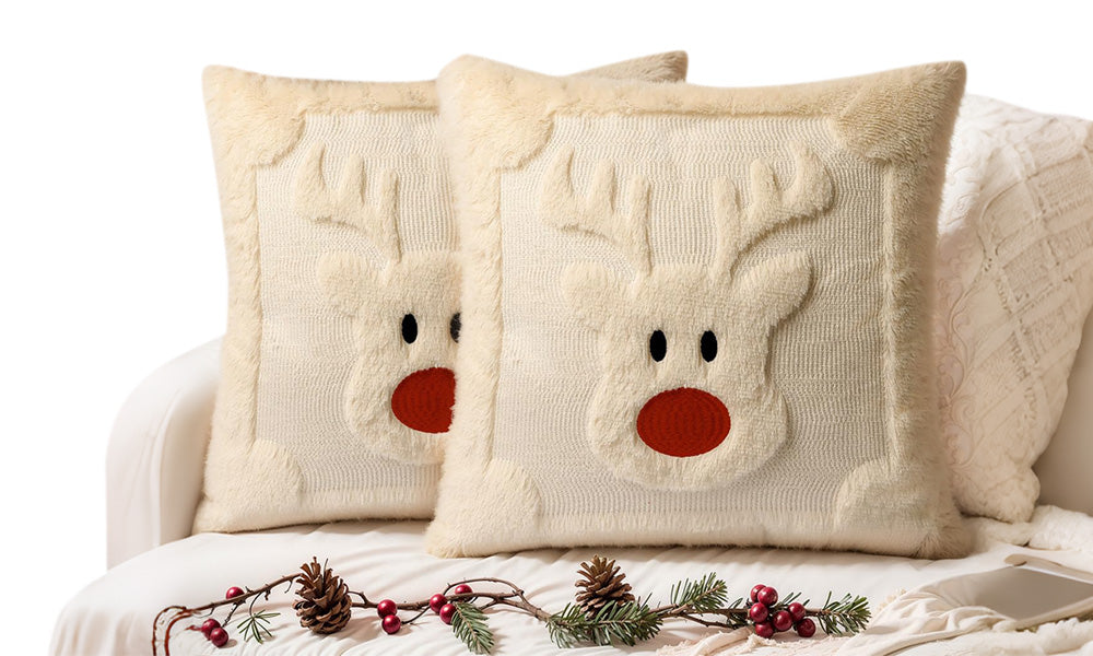 2 PCS Christmas Sofa Bedroom Cushion Pillow Covers