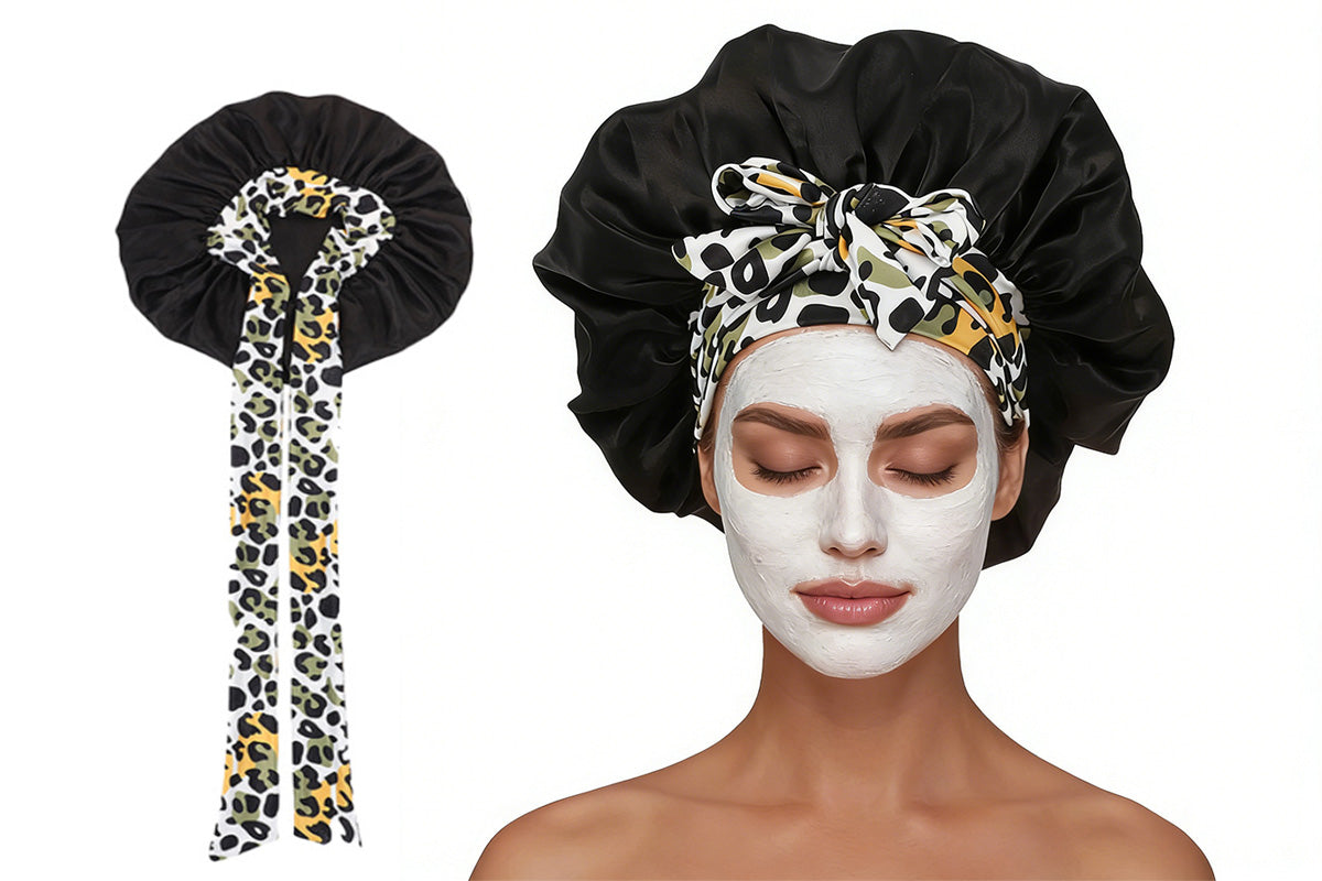 Satin Bonnet for Sleeping Double Layer Sleep Hair Bonnets Caps for Curly Braid Hair