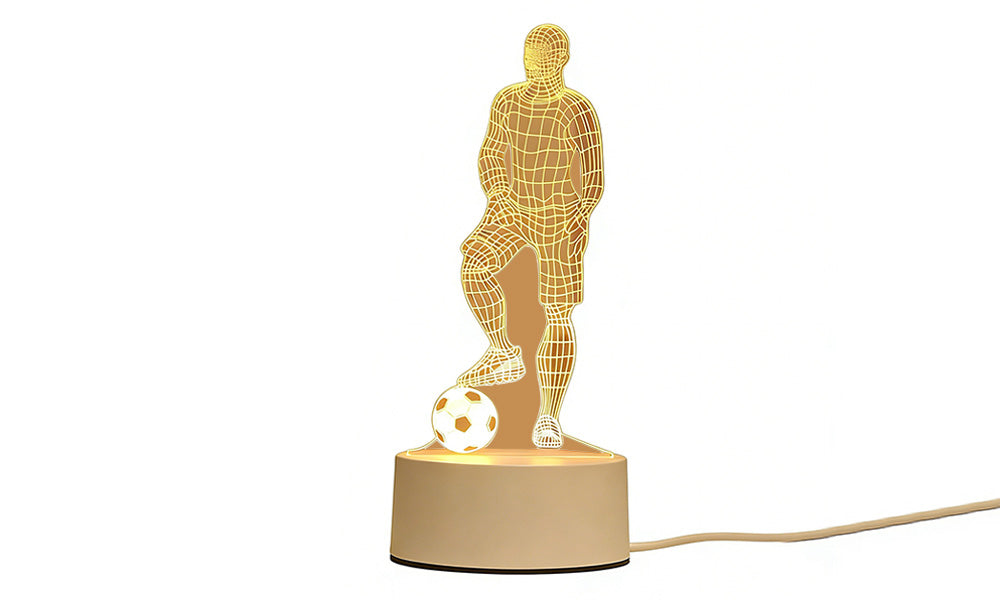 USB LED Sports Night Light Acrylic Table Lamp for Bedroom