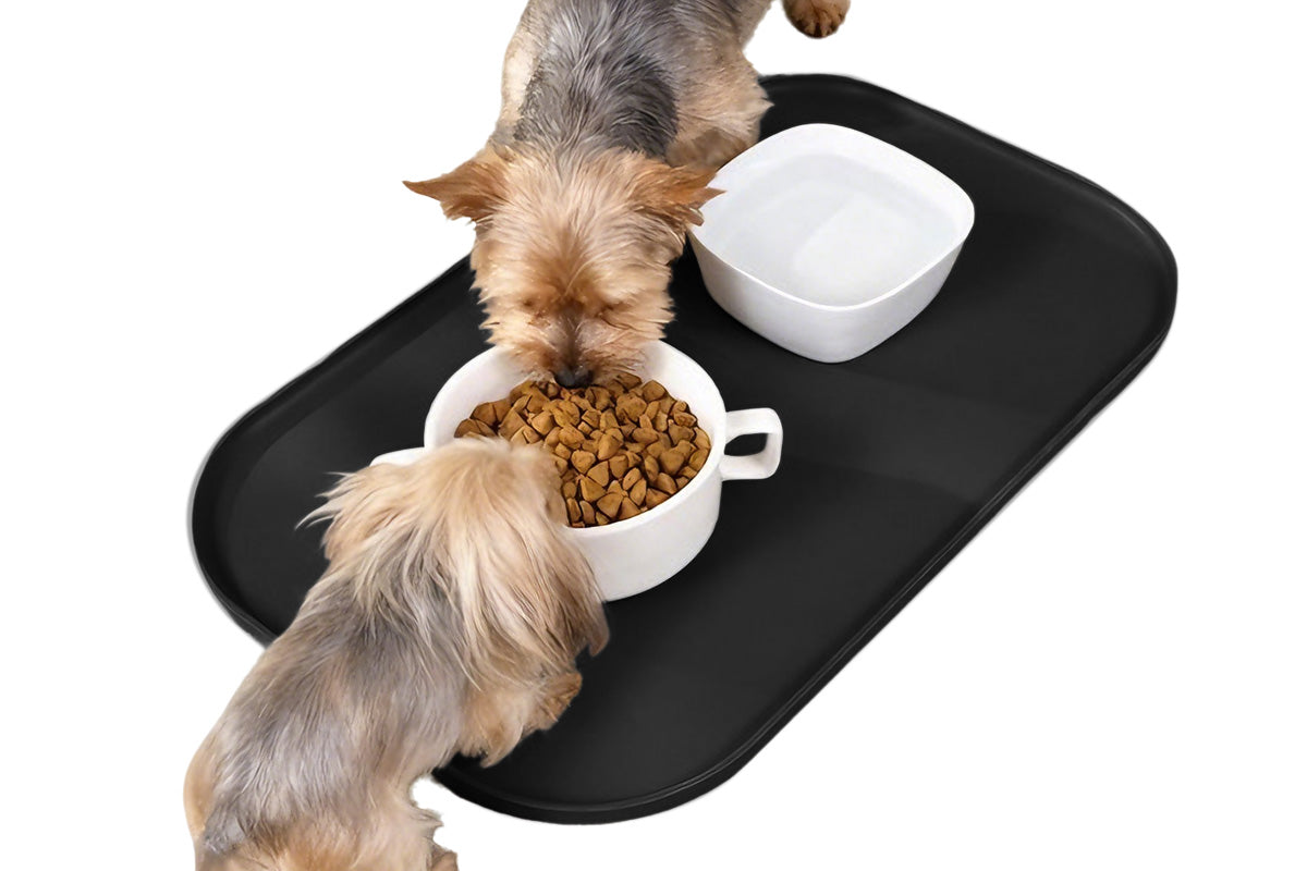 Silicone Pet Feeding Mat Raised Edge Anti-Spill Washable Non-Slip Placemat