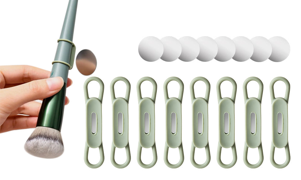 8 PCS Easy Attached Silicone Pen Holder Rings with Attraction Strips