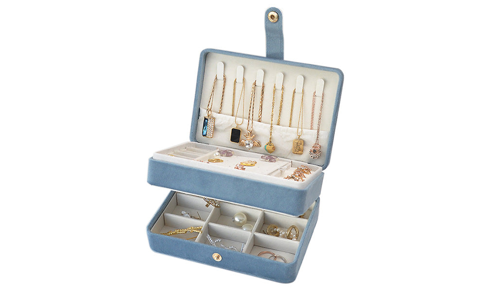 Jewelry Box Portable Storage Organizer for Rings Necklaces Earrings