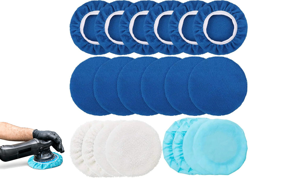 20 Piece Car Detailing Cleaning Polishing Pad and Fiber Cloth Set