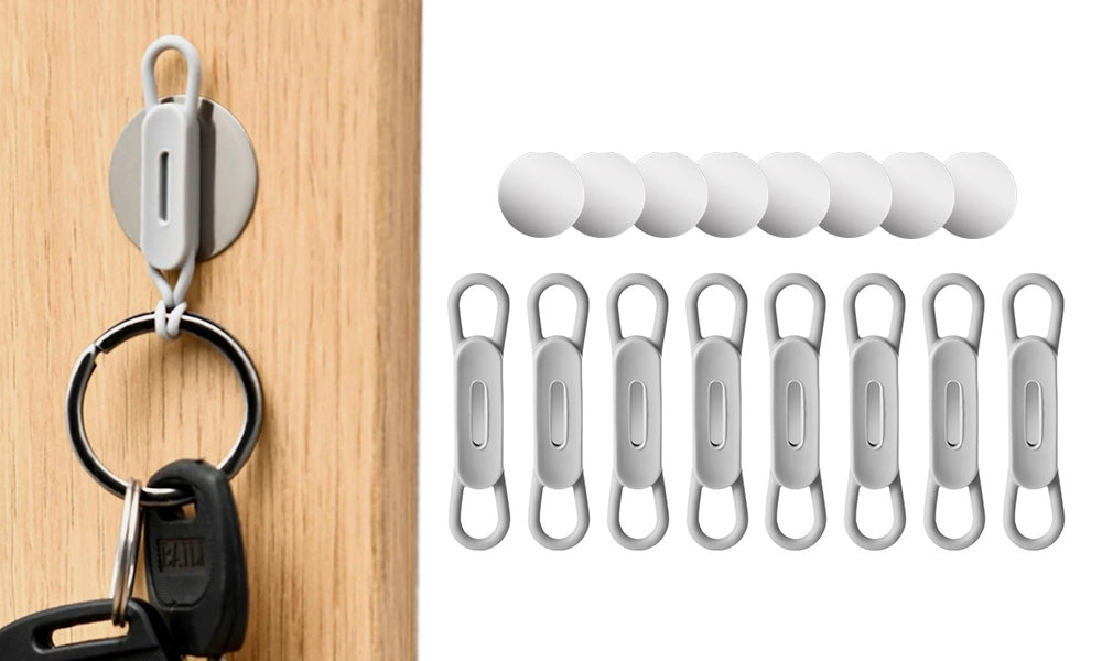 8 PCS Easy Attached Silicone Pen Holder Rings with Attraction Strips