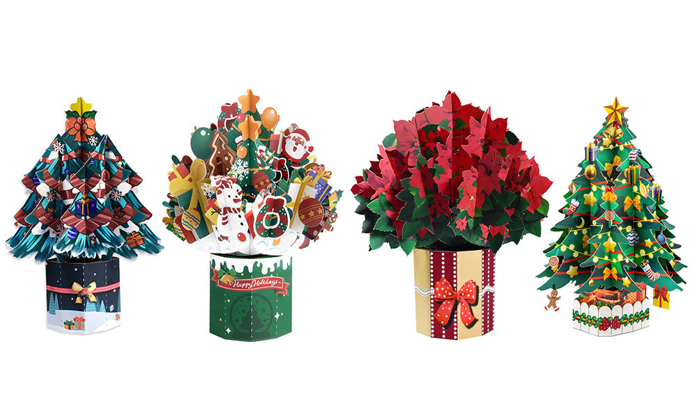 Creative 3D Christmas Greeting Card Tabletop Display