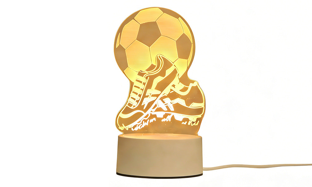 USB LED Sports Night Light Acrylic Table Lamp for Bedroom