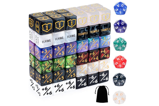 78 Pcs MTG Dice Set Card Game Accessories With Velvet Bag for Teens and Adult
