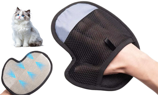 Pet Hair Removal Glove – Electrostatic Grooming Mitt for Cats and Dogs
