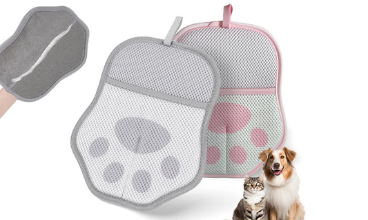 2 Pack Pet Hair Removal Gloves for Clothes Furniture Car Interiors