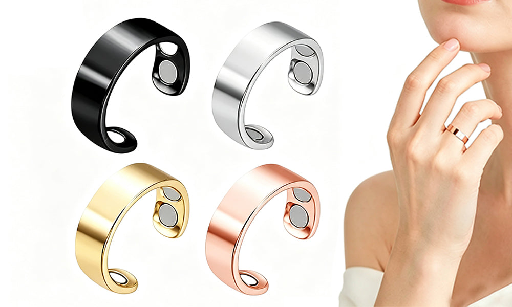 4PCS Open Adjustable Ring with Built In Attraction Piece