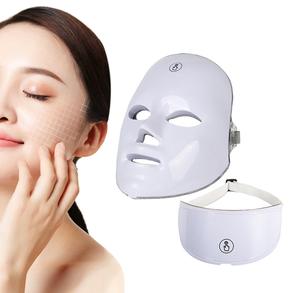 7 Colors LED Portable Face and Neck Mask