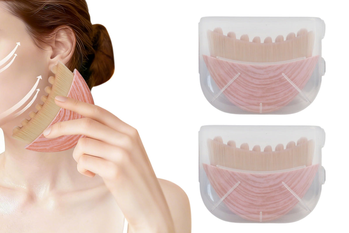 2 PCS Lymphatic Contour Face Brush Set